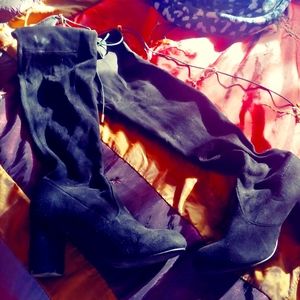 Black over the knee boots